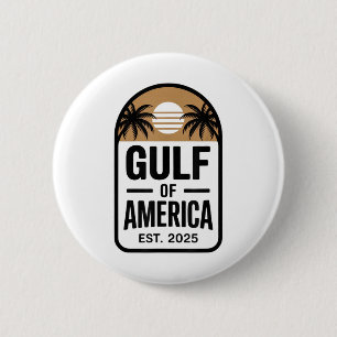 Badge Rond 5 Cm Rétro golfe des États-Unis d'Amérique Est 2025 gol