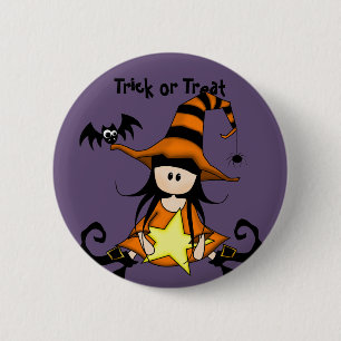 Badge Rond 5 Cm Retro Halloween
