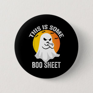 Badge Rond 5 Cm Retro Halloween Boo Ghost Costume C'Est Un Petit B