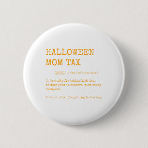 Badge Rond 5 Cm Retro Halloween Maman Définition D'Impôt Tricoter