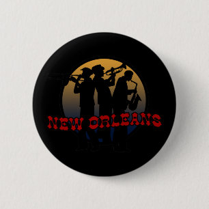 Badge Rond 5 Cm Rétro jazz de la Nouvelle-Orléans