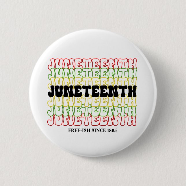 Badge Rond 5 Cm Retro Junetten Free-ish depuis 1865 (Devant)