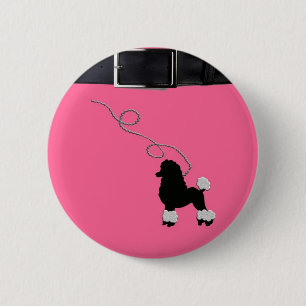 Badge Rond 5 Cm rétro jupe de caniche de les années 50