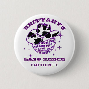 Badge Rond 5 Cm Retro les années 70 Disco Cowgirl Bachelorte Party