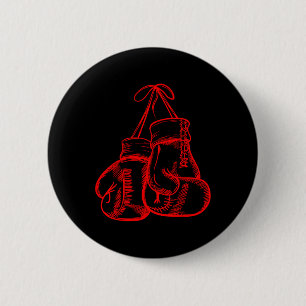 Badge Rond 5 Cm Retro Love Red Boxer Gants Cadeaux Boxer Cadeau