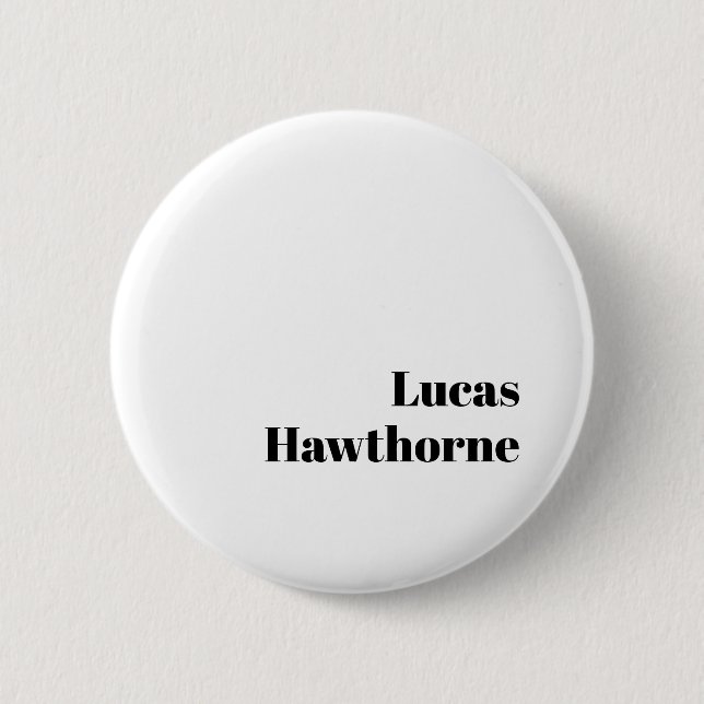 Badge Rond 5 Cm Retro Modern Minimal Name or Business Branding (Devant)