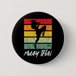 Badge Rond 5 Cm Retro Muay Thai Vintage Mixed martial art Arts mar