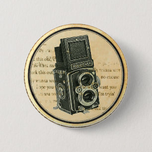 Badge Rond 5 Cm Rétro Pin vintage de bouton de photographe