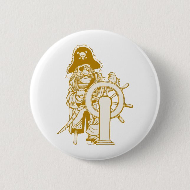 Badge Rond 5 Cm Rétro pirate (Devant)