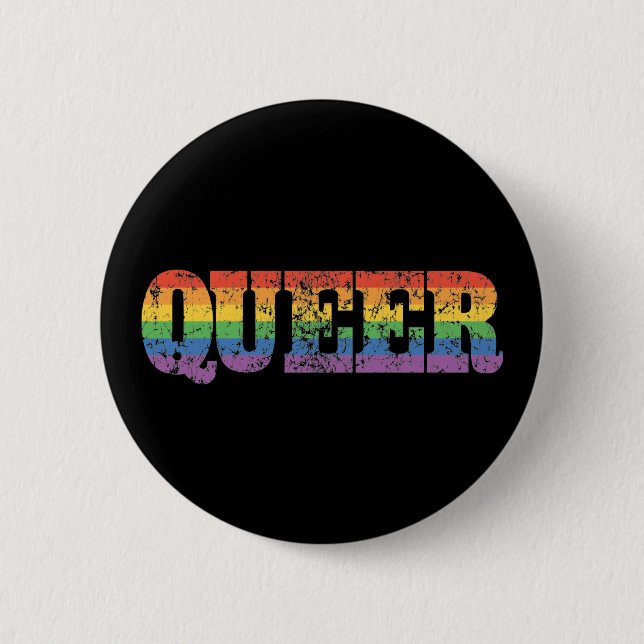 Badge Rond 5 Cm Retro Queer (Devant)