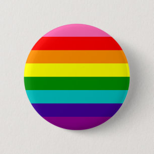 Badge Rond 5 Cm Retro Rainbow 8 Pride