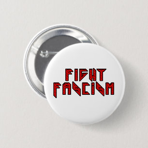 Badge Rond 5 Cm Retro Rocker - Combattre le fascisme