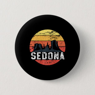 Badge Rond 5 Cm Retro Sedona Arizona Famille Vacances Red Rocks Gi
