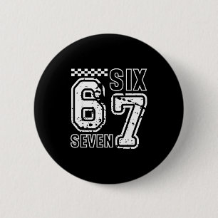Badge Rond 5 Cm Rétro Six Sept Numéros Humour Intelligent 6 7 Mème