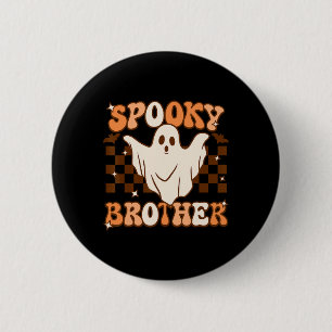 Badge Rond 5 Cm Retro Super Halloween Ghost Éffrayant Brother Cost