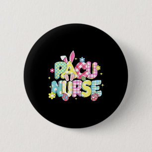 Badge Rond 5 Cm Retro Super Pacu Nurse Bunny Ear Drôle Gif de Pâqu
