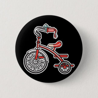 Badge Rond 5 Cm rétro tricycle