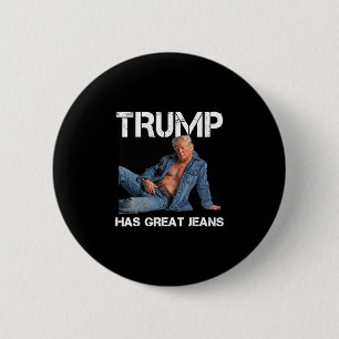 Badge Rond 5 Cm Retro Trump a de super jeans Meme Vintage