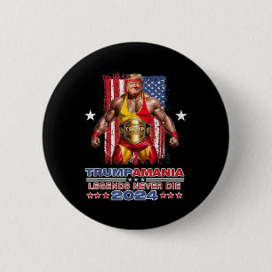 Badge Rond 5 Cm Retro Trump Funny Lutte Mème Trumpamania 2024