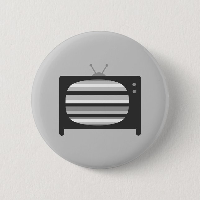 Badge Rond 5 Cm Retro TV (Devant)