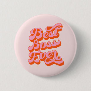 Badge Rond 5 Cm Retro Type Best Boss Ever Button