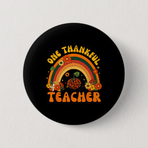 Badge Rond 5 Cm Retro Un Professeur Remercié Thanksgiving Automne