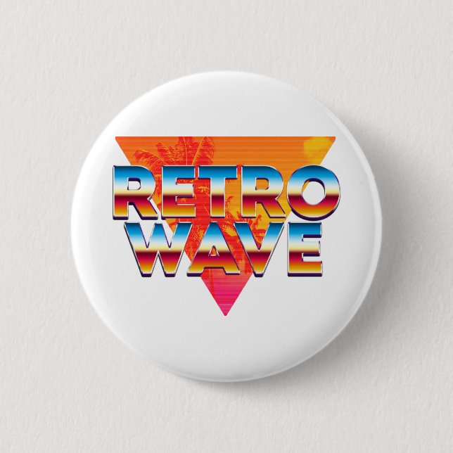 Badge Rond 5 Cm Rétro vague (Devant)