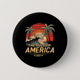 Badge Rond 5 Cm Retro Vintage Gulf Of Us America 2025 American Fla