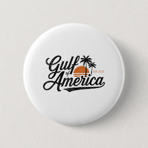 Badge Rond 5 Cm Retro Vintage Gulf Of Us America 2025 American Fla