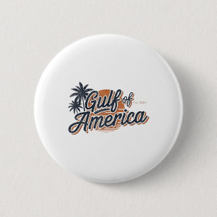 Badge Rond 5 Cm Retro Vintage Gulf Of Us America 2025 American Fla