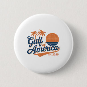 Badge Rond 5 Cm Retro Vintage Gulf Of Us America 2025 American Fla