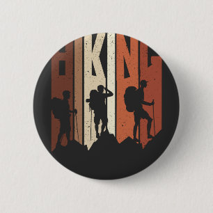 Badge Rond 5 Cm Rétro Vintage Randonnée Chemise Randonnée à thème
