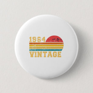 Badge Rond 5 Cm Retro Vintage Sunset 1964 Anniversaire