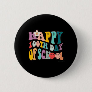 Badge Rond 5 Cm Rétro Vintage Super 100 jours d'école pour les ens