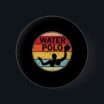 Badge Rond 5 Cm Rétro Water Polo - Vintage H2 Polo Waterpolo<br><div class="desc">Water Polo players,  coach,  maman,  papa et fans who simply love vintage waterpolo and water sports knows the struggle of this game. They can do anything from offence to defence. Swimmers complain because water polo athletes can swim good. Goalkeeper too !</div>