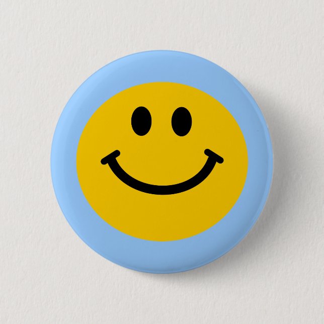 Badge Rond 5 Cm Retro Yellow Happy Face (Devant)