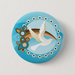 Badge Rond 5 Cm RetroFit sur bleu