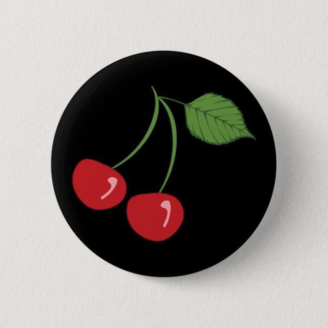 Badge Rond 5 Cm Rétros cerises (Devant)