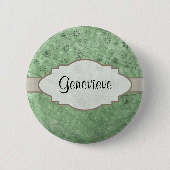 Badge Rond 5 Cm Rétros fleurs et papillons Aqua.png (Devant)