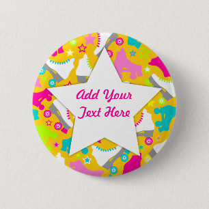 Badge Rond 5 Cm Rétros patins