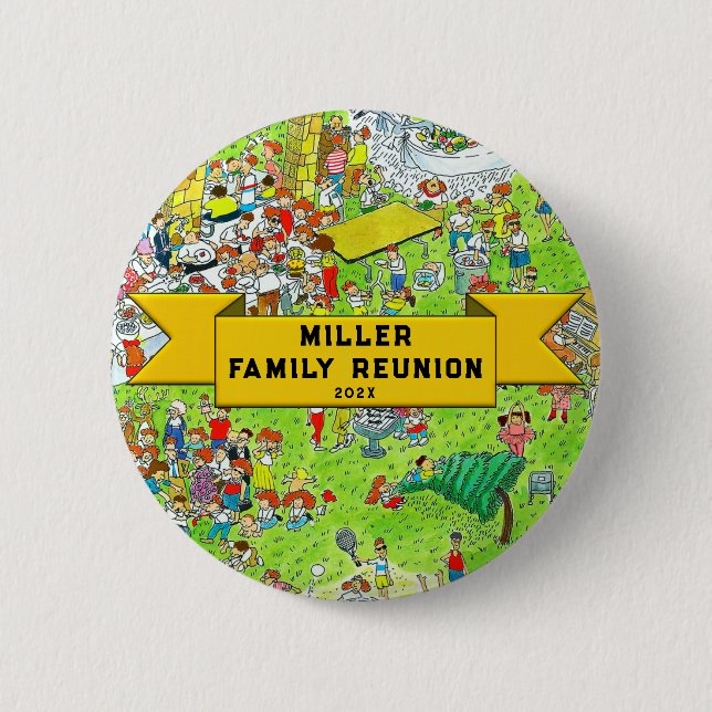 Badge Rond 5 Cm Réunion de famille (Devant)