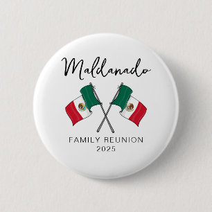 Badge Rond 5 Cm Réunion de famille drapeau du Mexique
