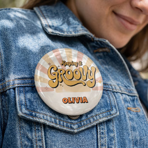 Badge Rond 5 Cm Réunion de famille sur mesure "Ça reste funky"
