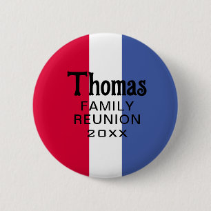 Badge Rond 5 Cm Réunion de nom de famille personnalisé