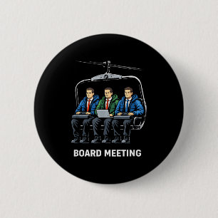 Badge Rond 5 Cm Réunion de planche de snowboard remontée mécanique