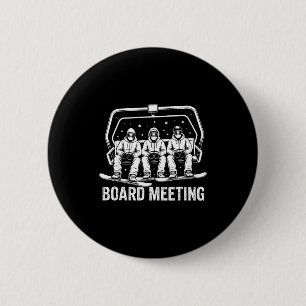 Badge Rond 5 Cm Réunion de planche de snowboard Remontée mécanique