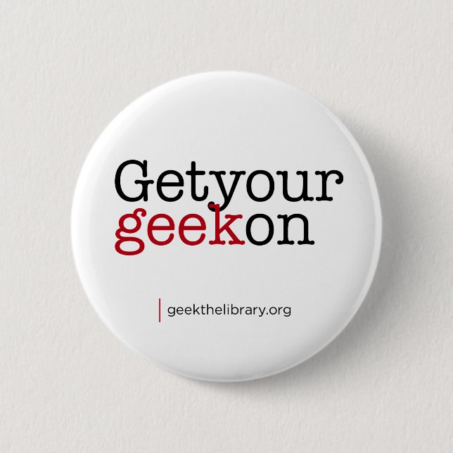 Badge Rond 5 Cm Réussissez votre geek (Devant)