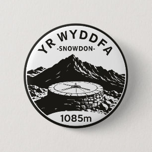 Badge Rond 5 Cm Réussite du sommet de Yr Wyddfa Snowdon 1085m