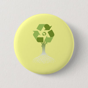 Badge Rond 5 Cm Réutilisation de l'arbre