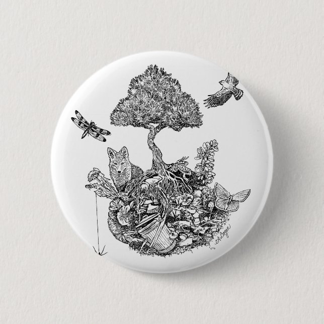 Badge Rond 5 Cm Réutilisez (Devant)